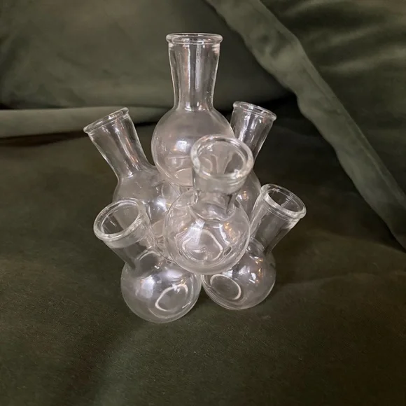 Vintage Glass Beaker Plant Propagation Station Test Tube Vase Rooter 2 Piece Set - Picture 5 of 6